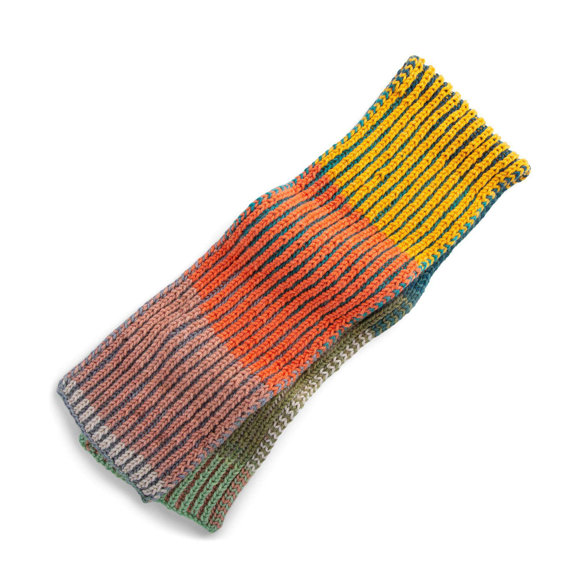 Knit Scarf made in Caron Colorama O'Go yarn