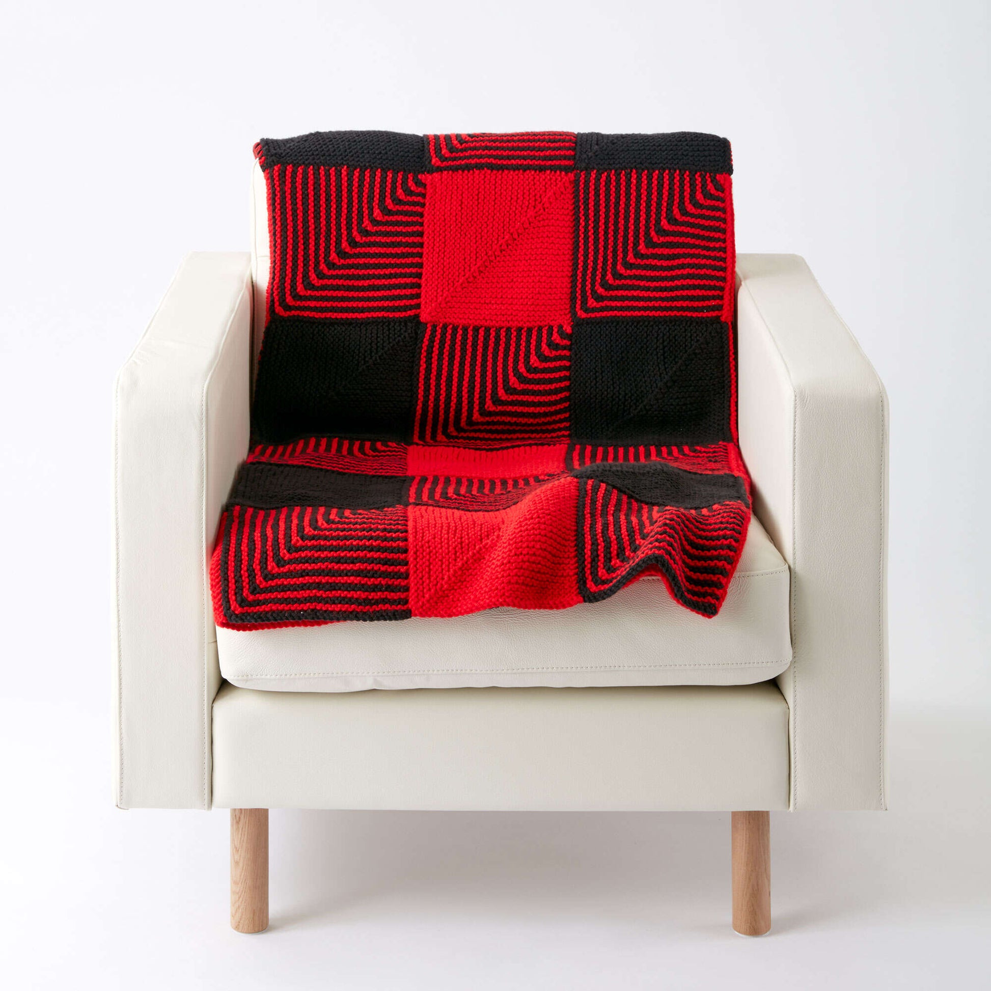 Free Caron Lumberjack Knit Blanket Pattern