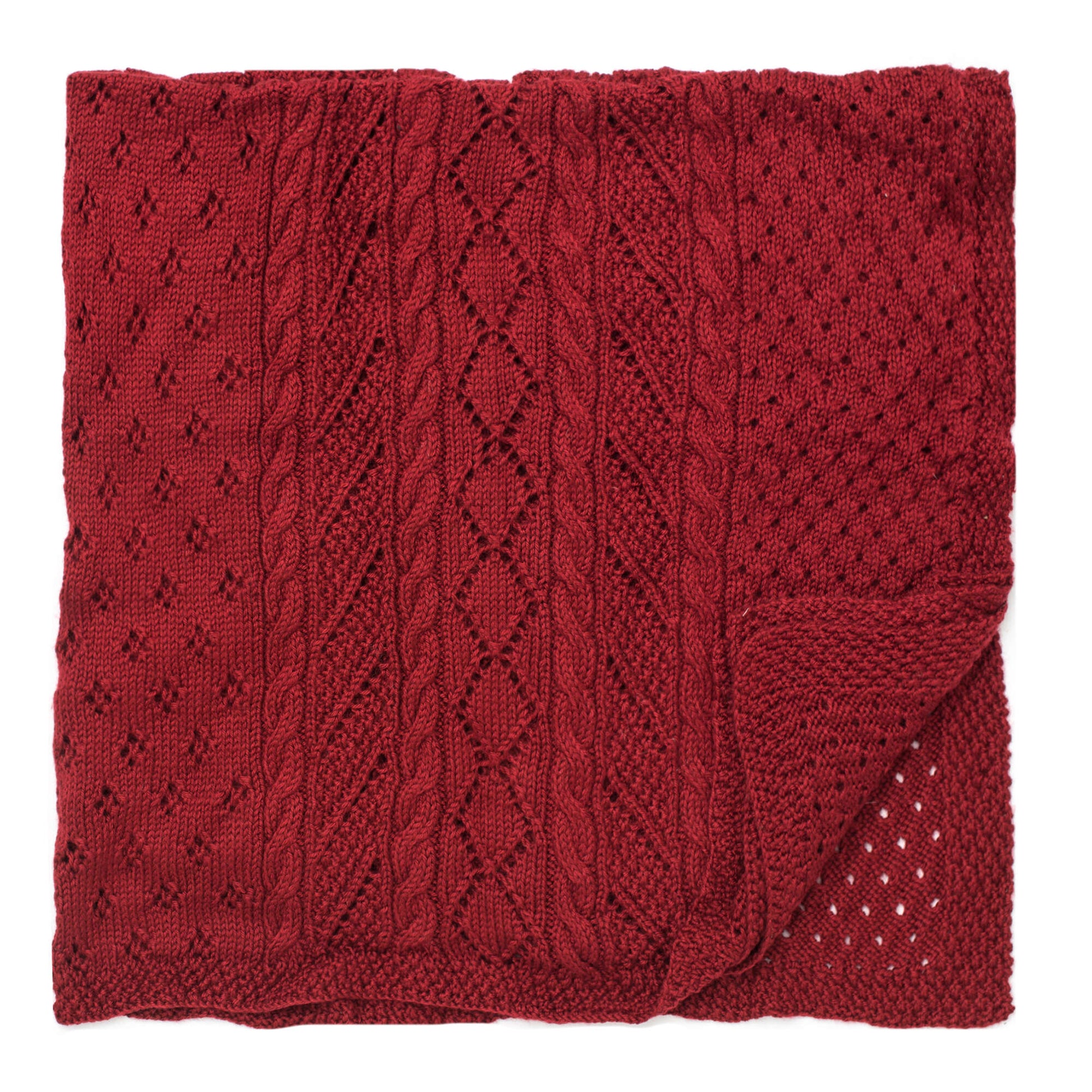 Free Caron Lace Panel Throw Knit Pattern