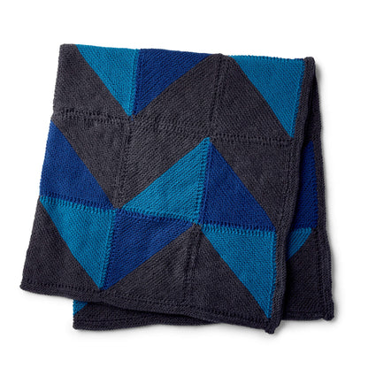 Caron Graphic Chevron Knit Blanket Single Size