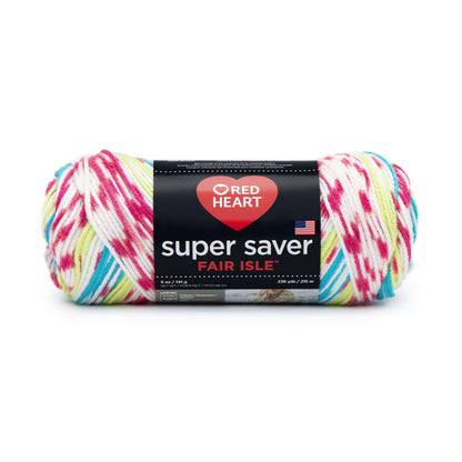 Red Heart Super Saver Fair Isle Yarn - Discontinued shades Candy