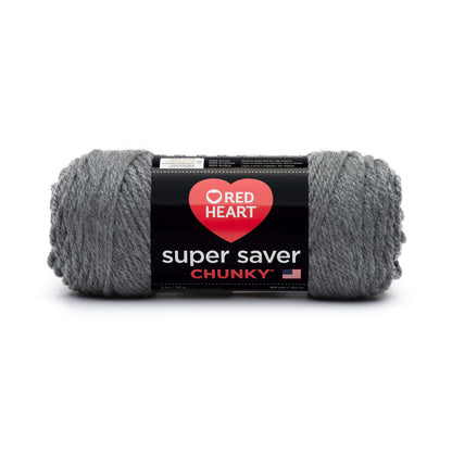 Red Heart Super Saver Chunky Yarn - Clearance shades Gray Heather