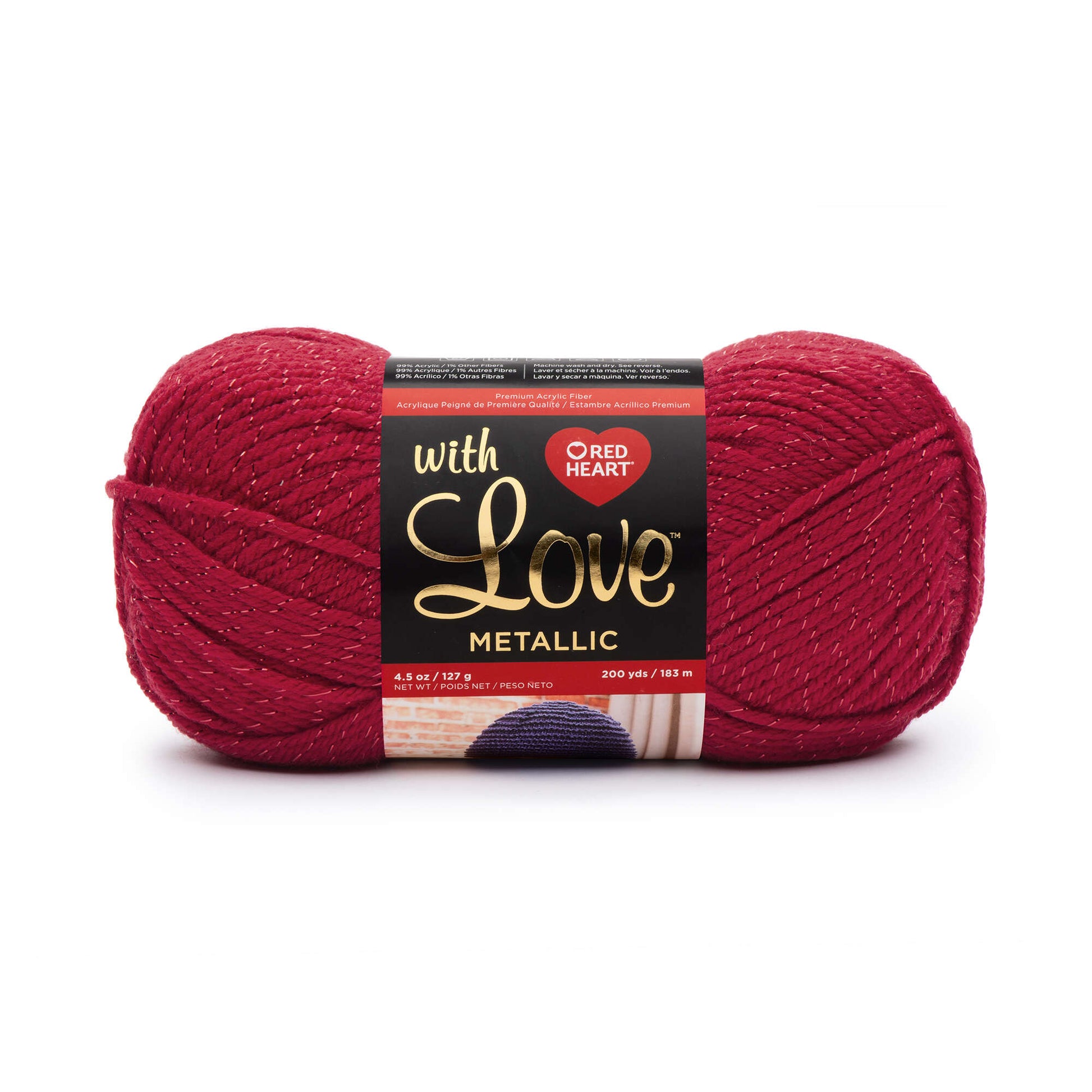 Red Heart With Love Metallic Yarn - Discontinued shades