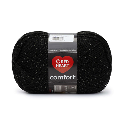 Red Heart Comfort Yarn - Clearance Shades Black/Gold(Shimmer)