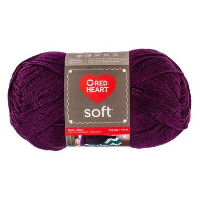 Red Heart Soft Yarn (283g/10oz) - Clearance shades Grape