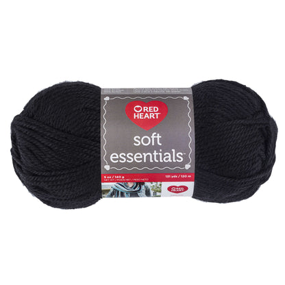 Red Heart Soft Essentials Yarn - Discontinued Shades Essentials Black