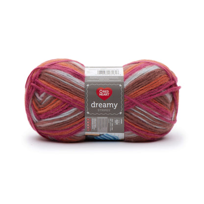 Red Heart Dreamy Stripes Yarn - Discontinued Shades Sunset