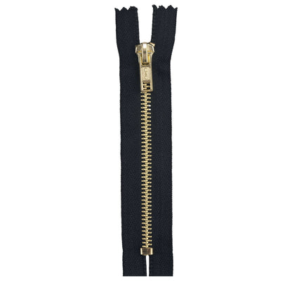 Coats & Clark Fashion Metal Separating Brass Zippers Black