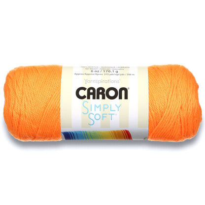 Caron Simply Soft Yarn Neon Orange