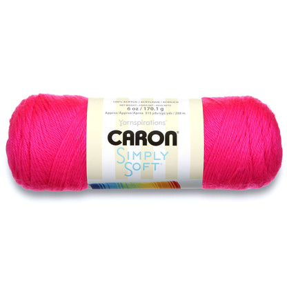 Caron Simply Soft Yarn Neon Pink