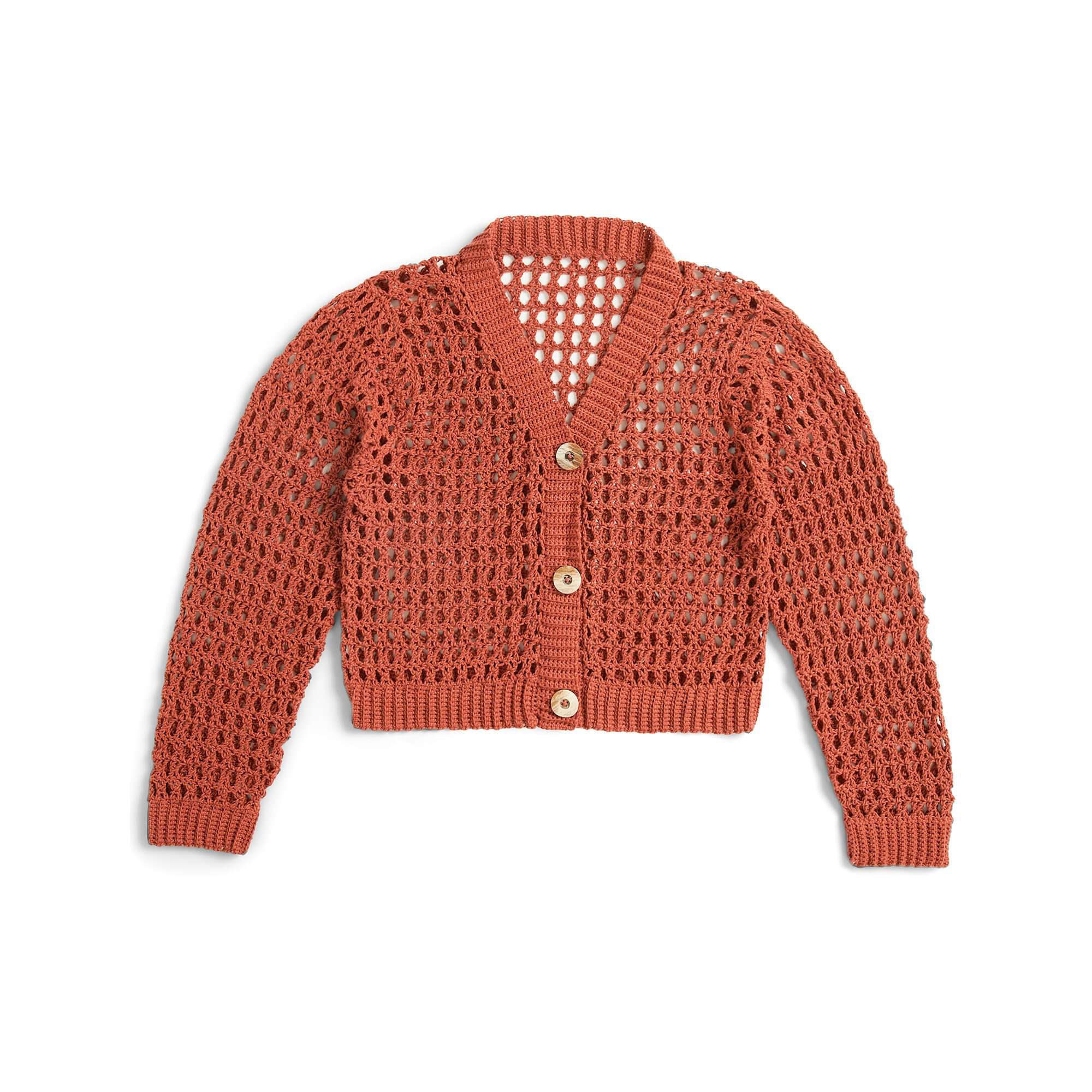 Free Patons Mesh Cardigan Crochet Pattern | Yarnspirations