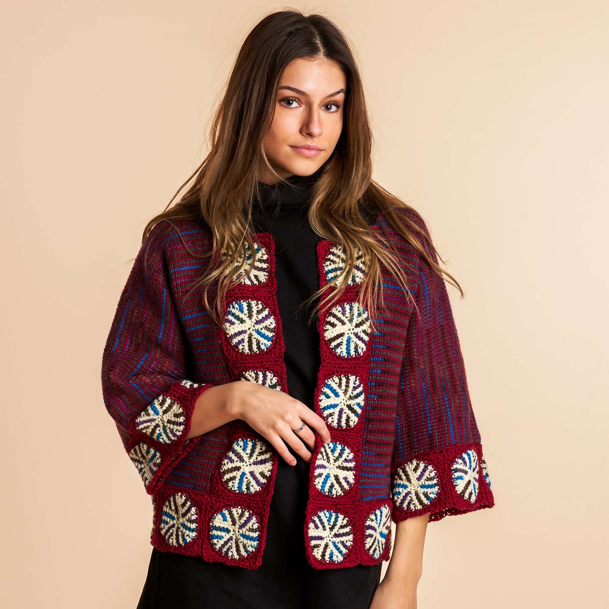 Free Patons Sigulda Tunisian Crochet Jacket Pattern