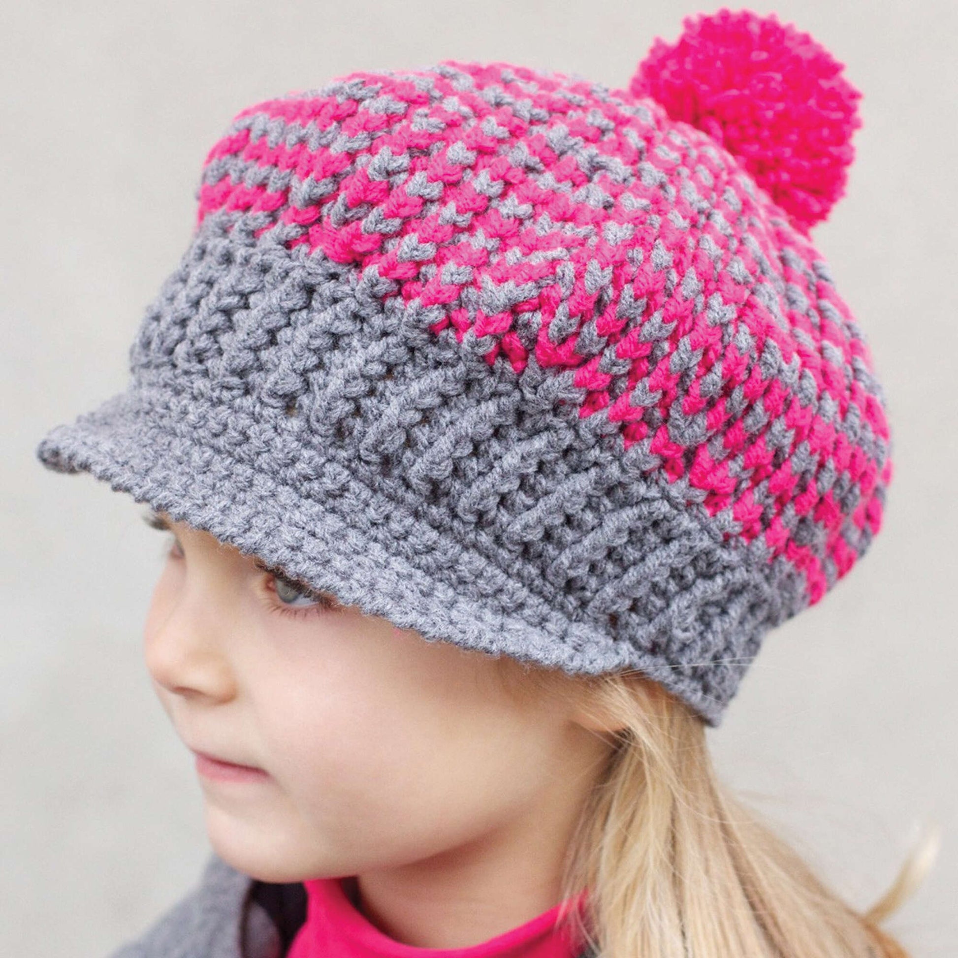 Free Patons Newsboy's and Girl's Caps Crochet Pattern