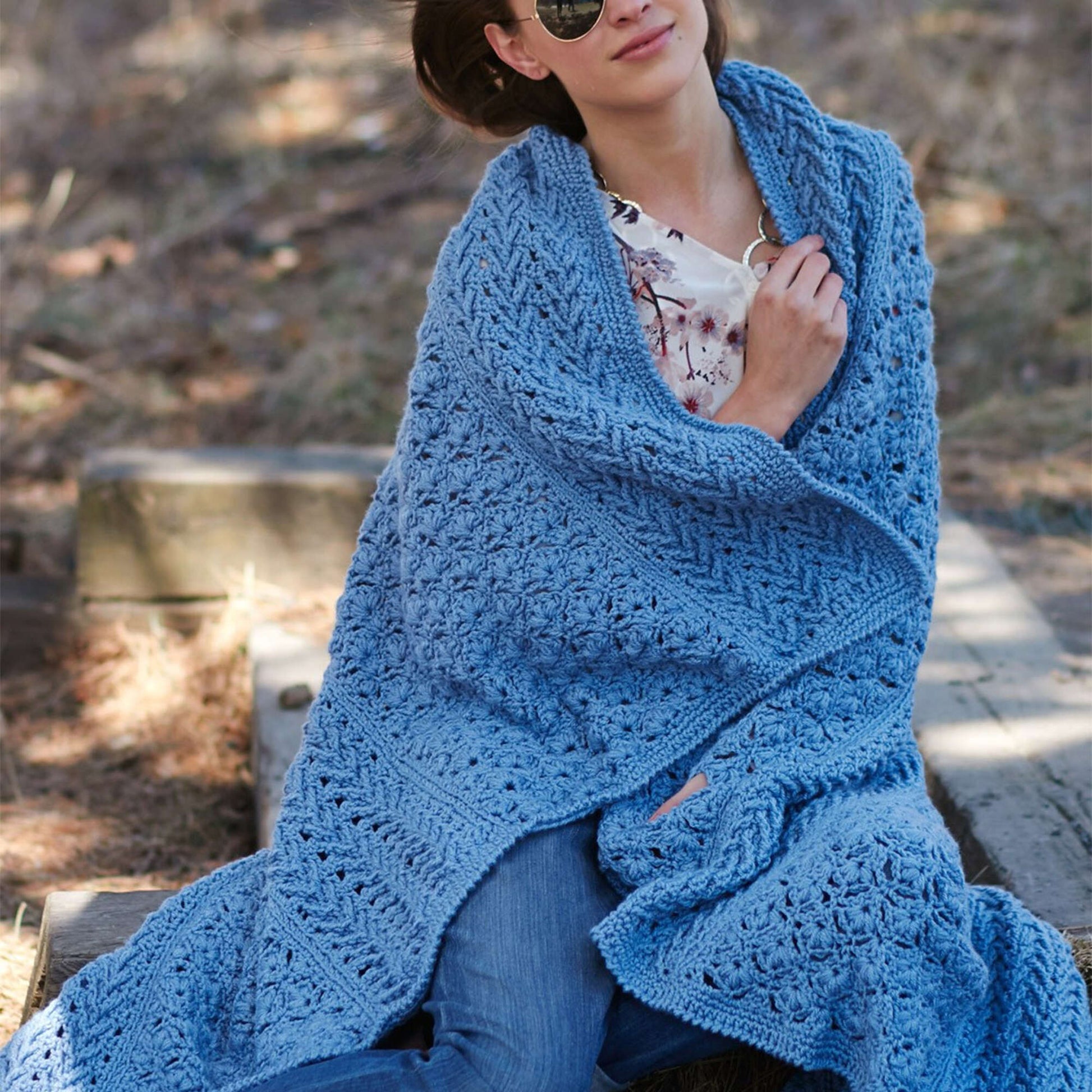 Free Patons Texture Panels Afghan Crochet Pattern