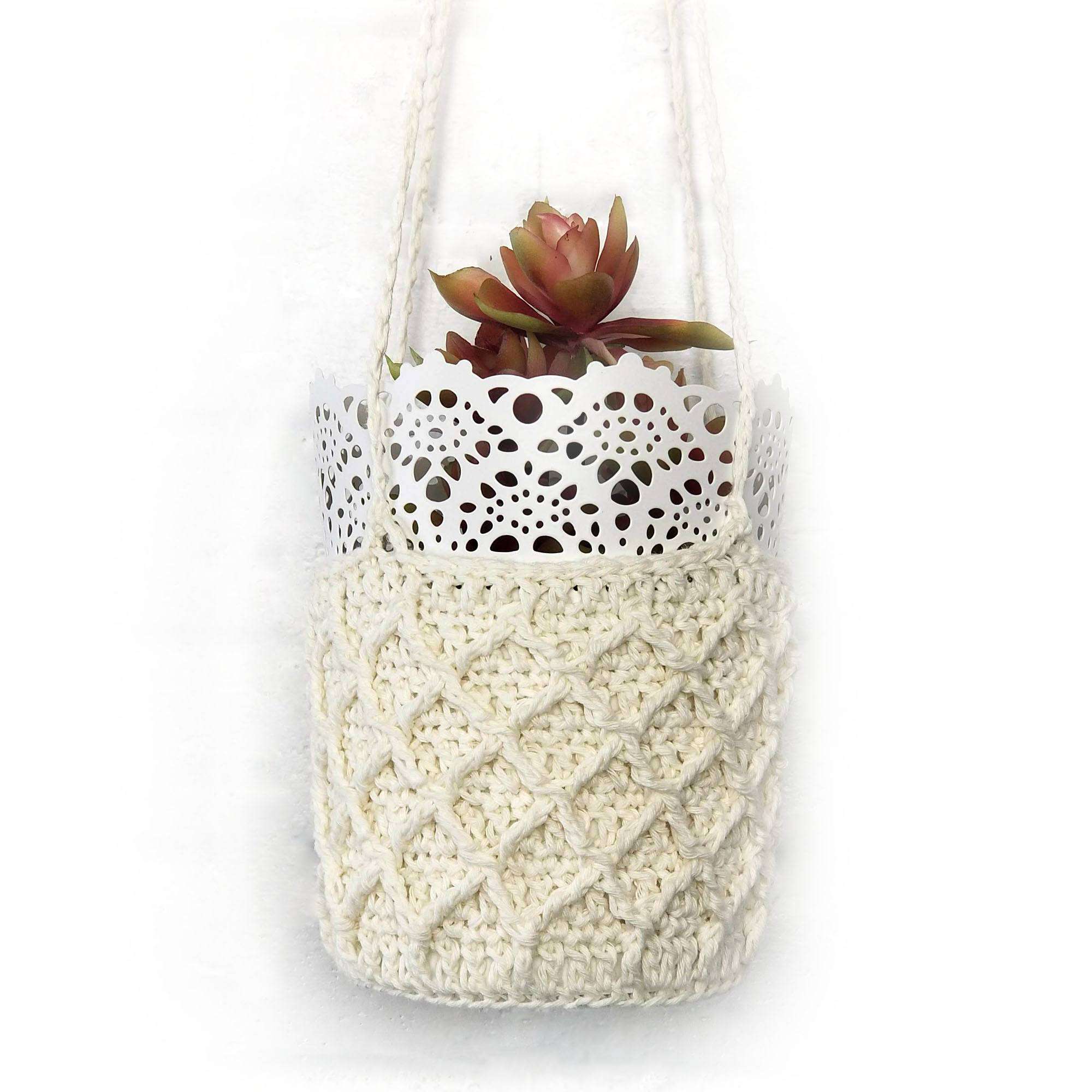 crochet plant hanger patterns free Free Easy Patons Plant Hanger Crochet Pattern