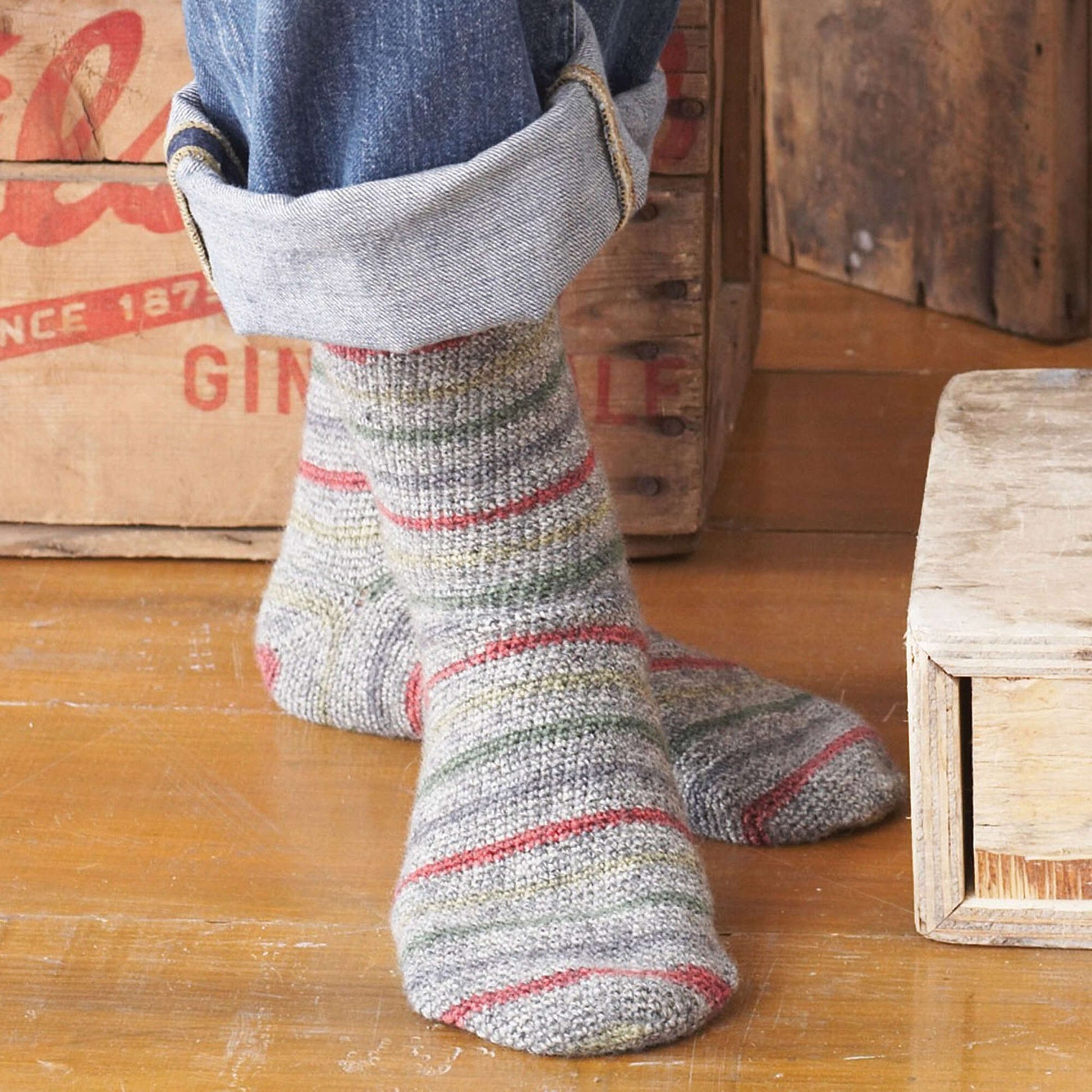 Free Patons Toe Up Socks Crochet Pattern