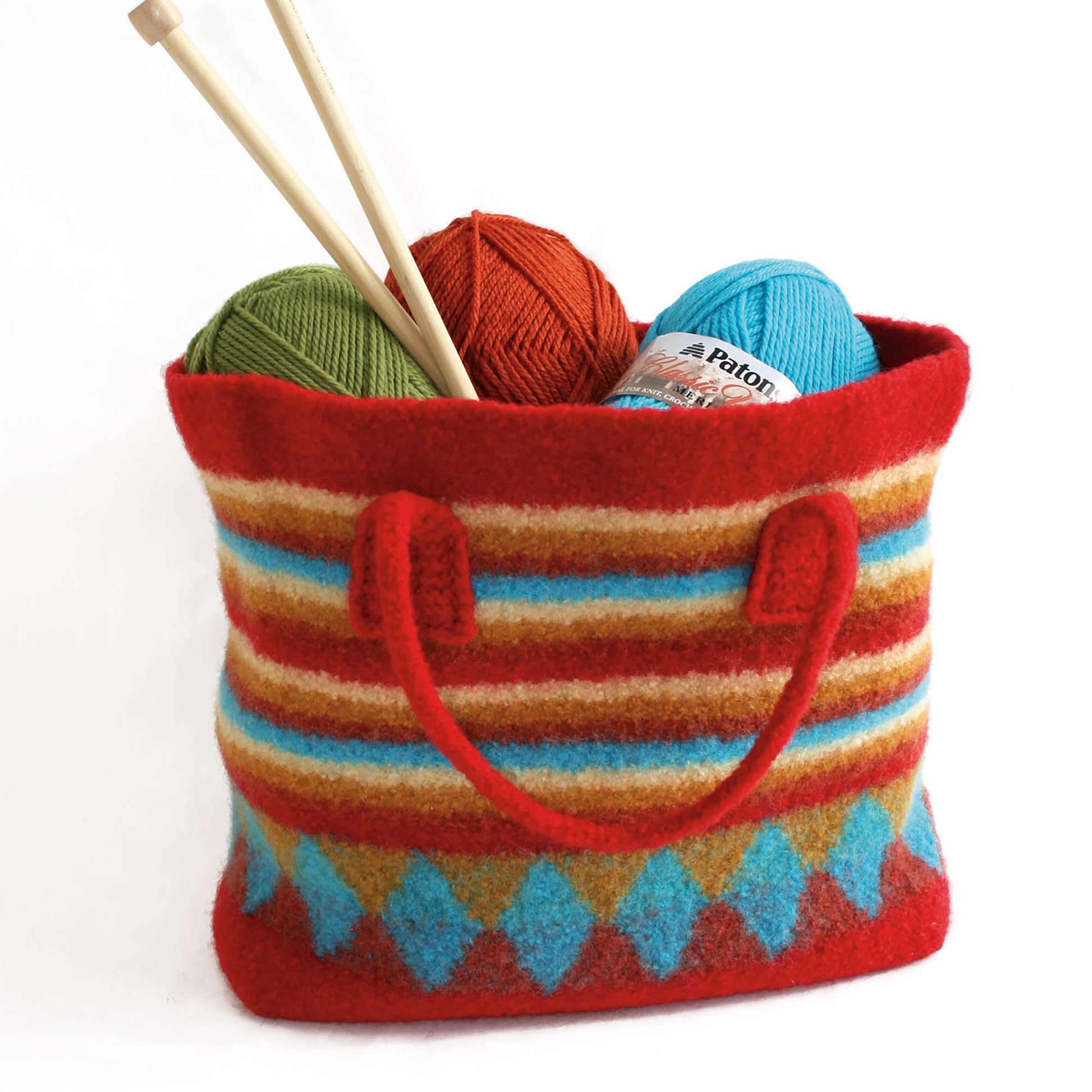 Free Patons Felted Shopping Bag Knit Pattern