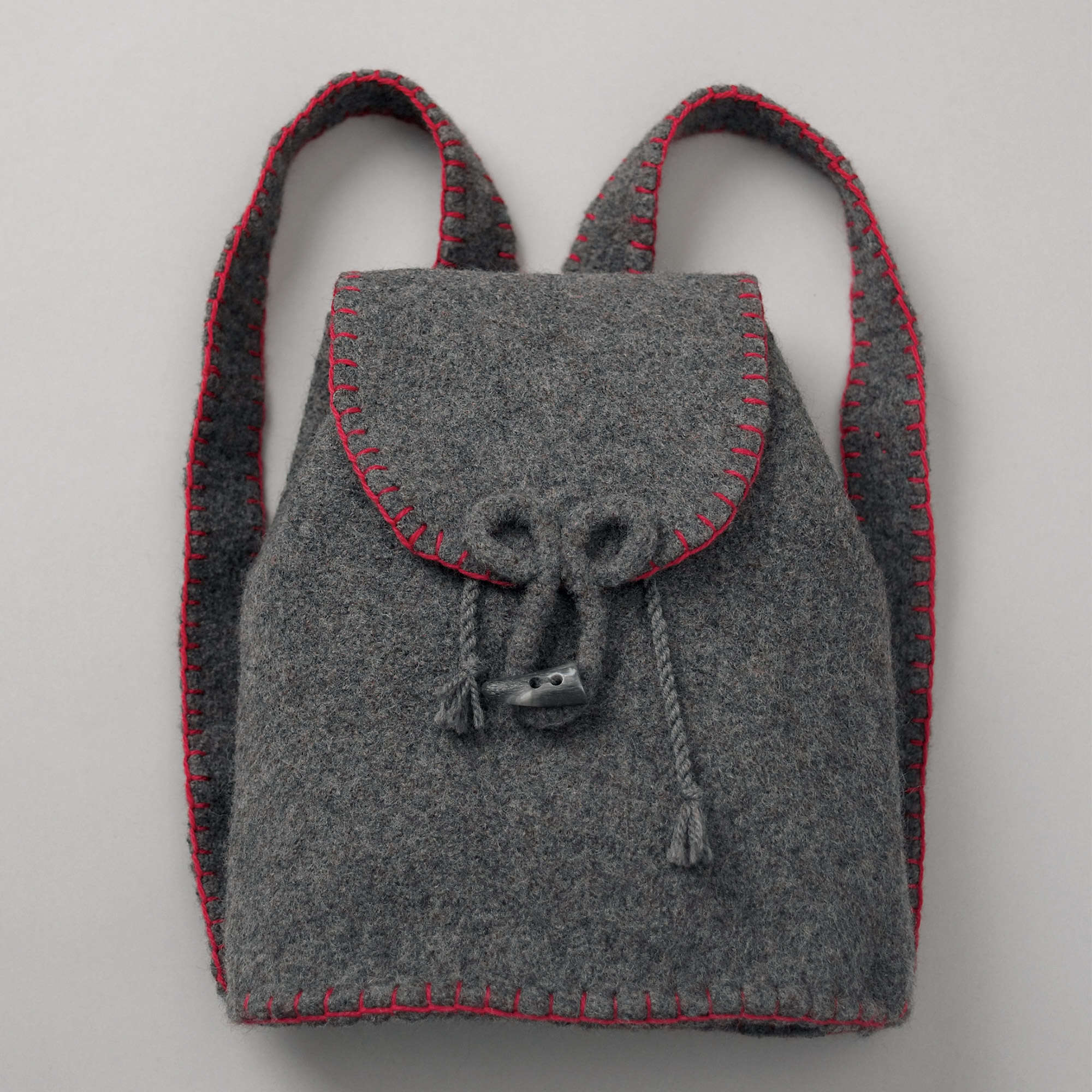 diy easy mini backpack Free Easy Patons Felted Flannel Backpack Knitting Pattern
