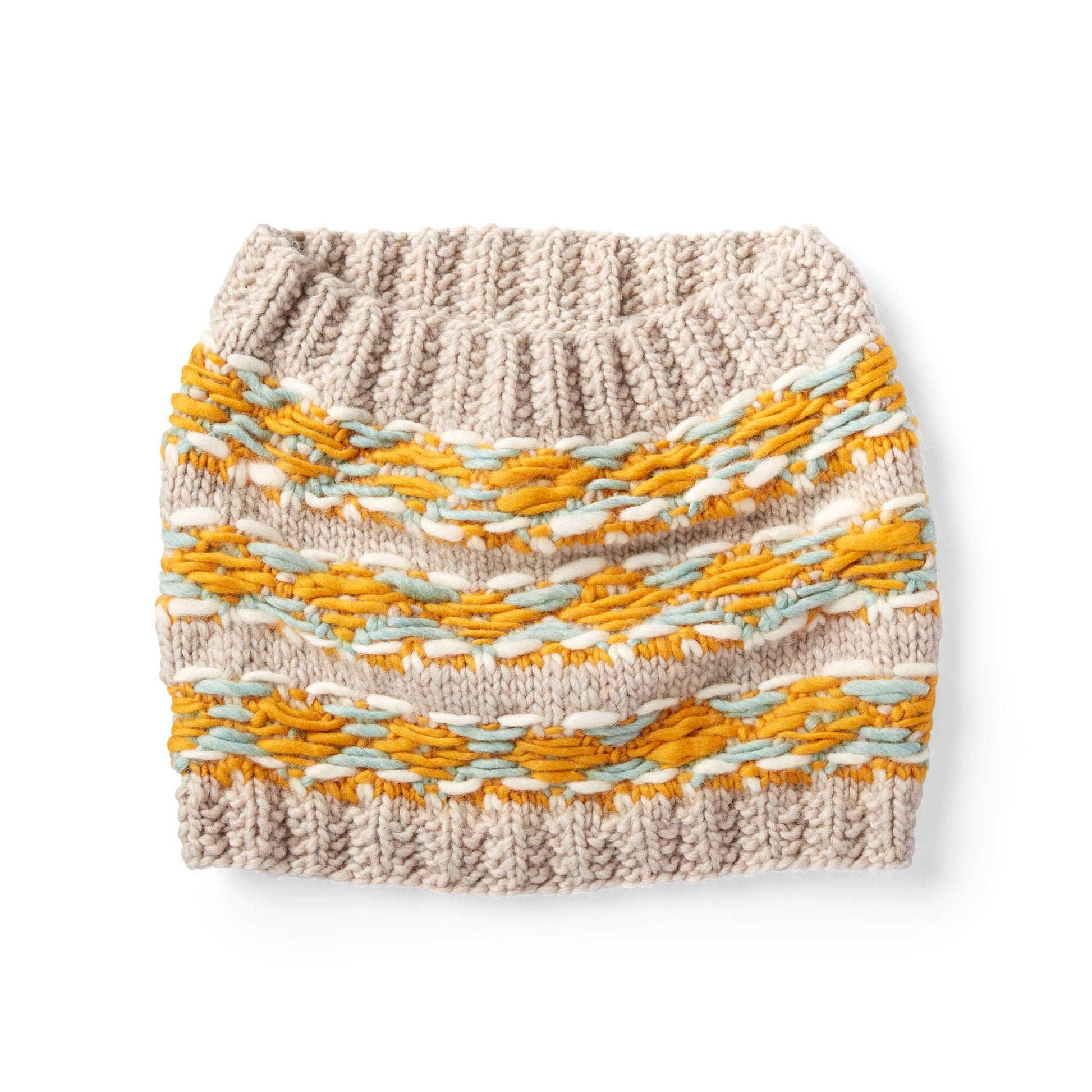 Free Patons Strand-Tastic Cowl Knit Pattern