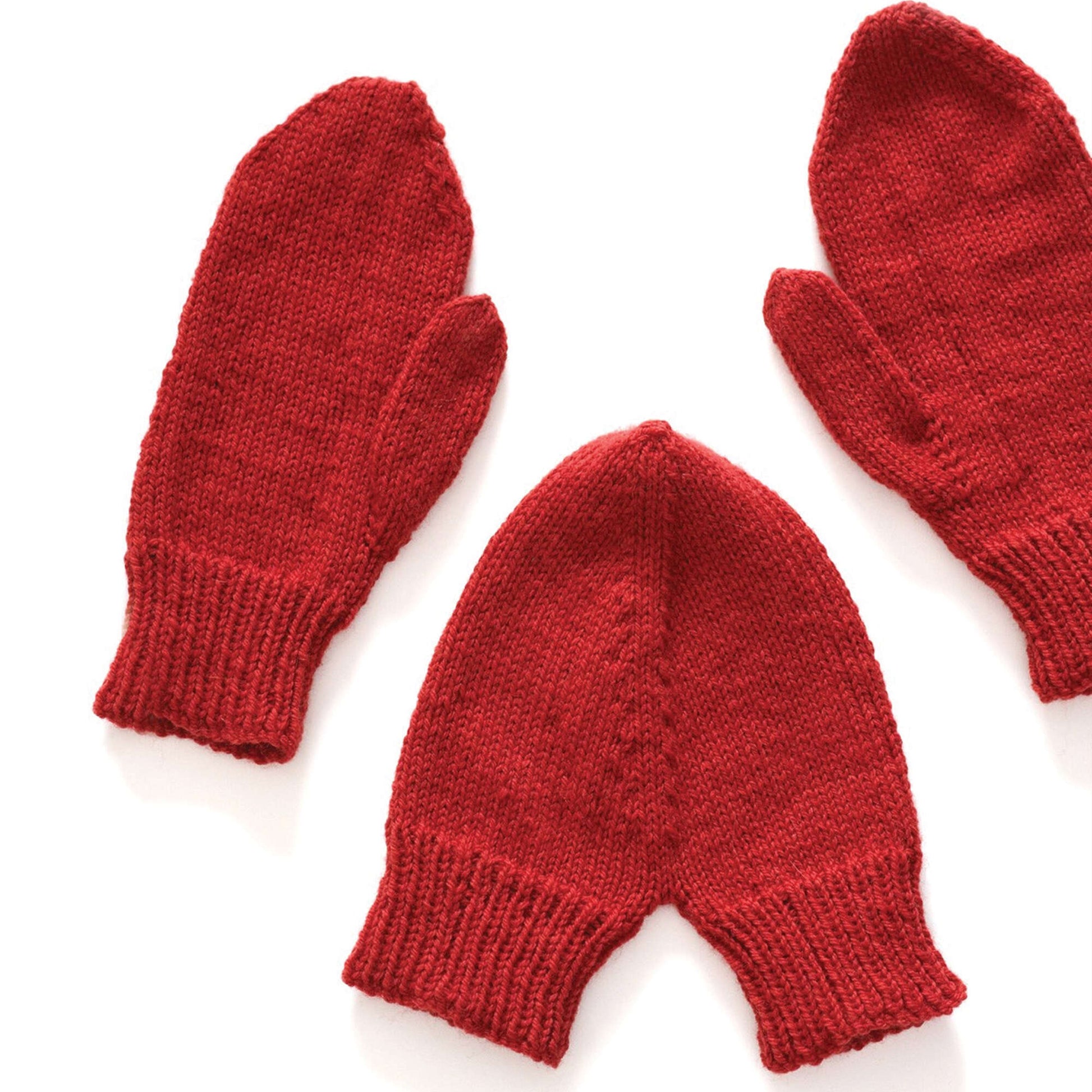 Free Patons Valentine Mittens Knit Pattern