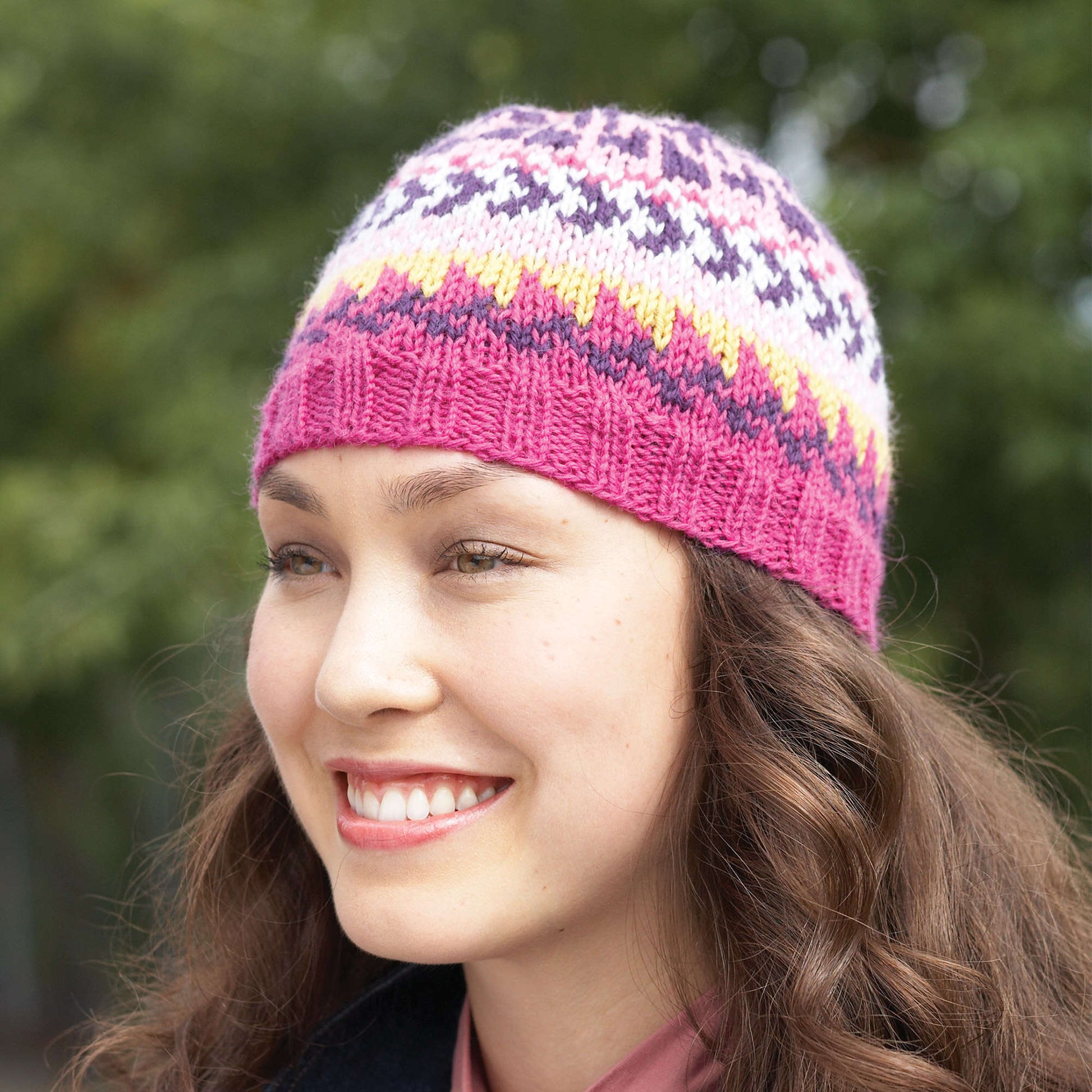 Free Patons Color Fusion Cap Knit Pattern