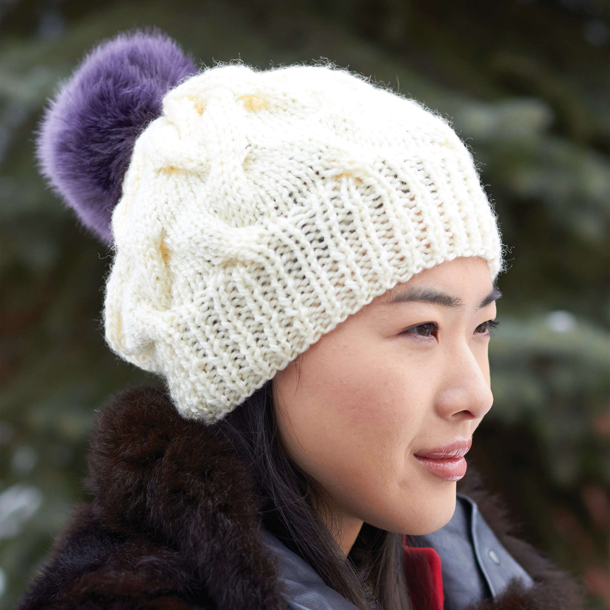 Free Patons Knit Cable Hat Pattern