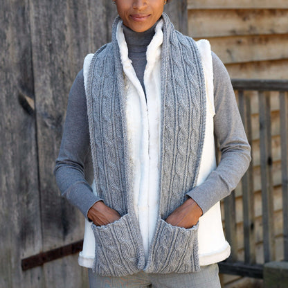 Patons Cabled Scarf With Pockets Single Size