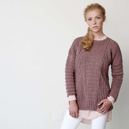 Patons Knit Directional Cables Sweater XS/M
