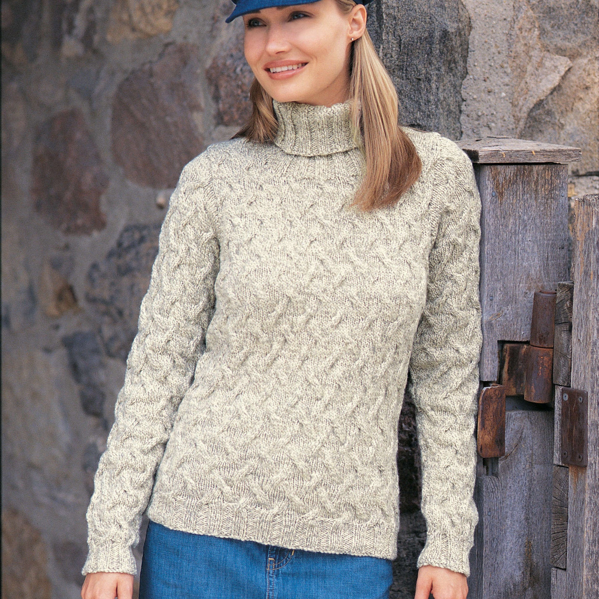 Free Patons Shadow Cables Pullover Knit Pattern