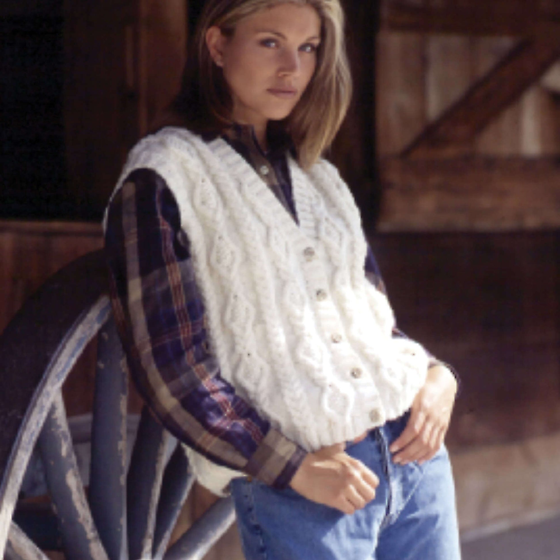 Free Patons Knit Cabled Vest Pattern