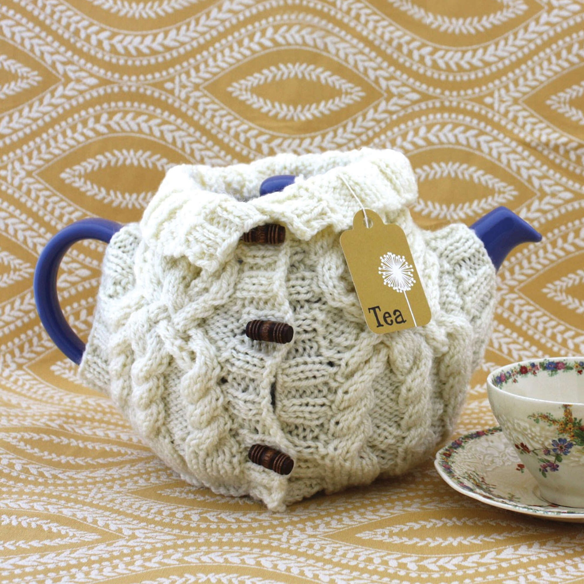 Free Patons Aran Sweater Tea Cozy Knit Pattern