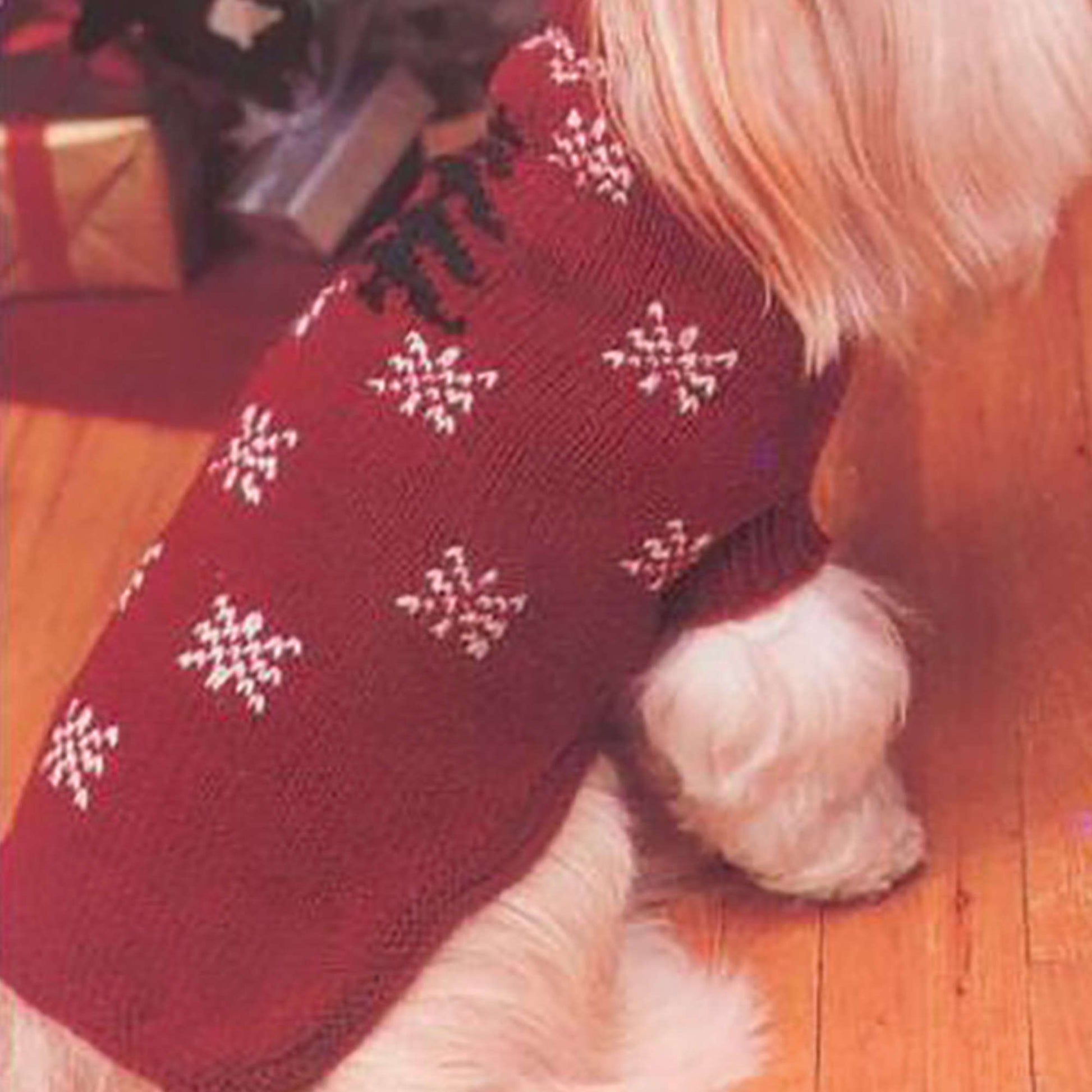 Free Patons Festive Dog Coat Knit Pattern
