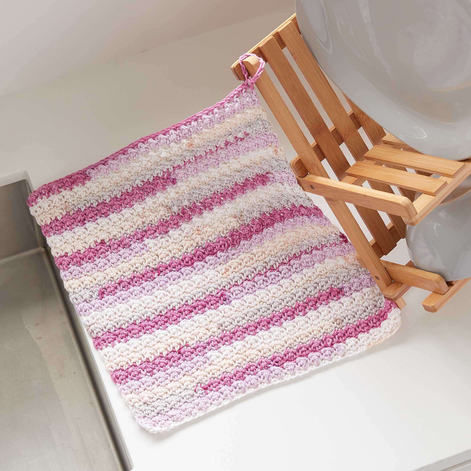 Free Peaches & Crème Easy Textures Crochet Dishcloth Pattern