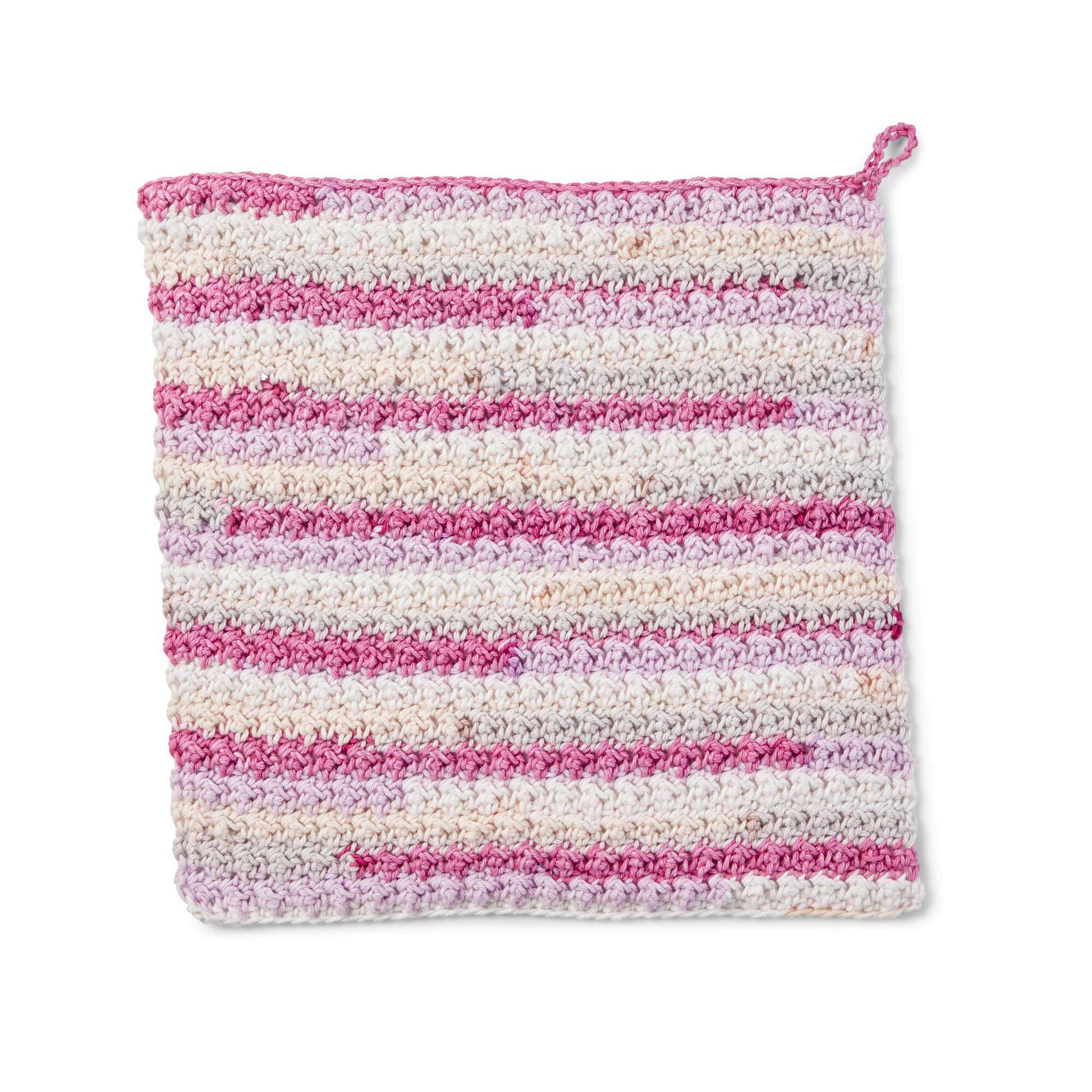 Free Peaches & Crème Easy Textures Crochet Dishcloth Pattern