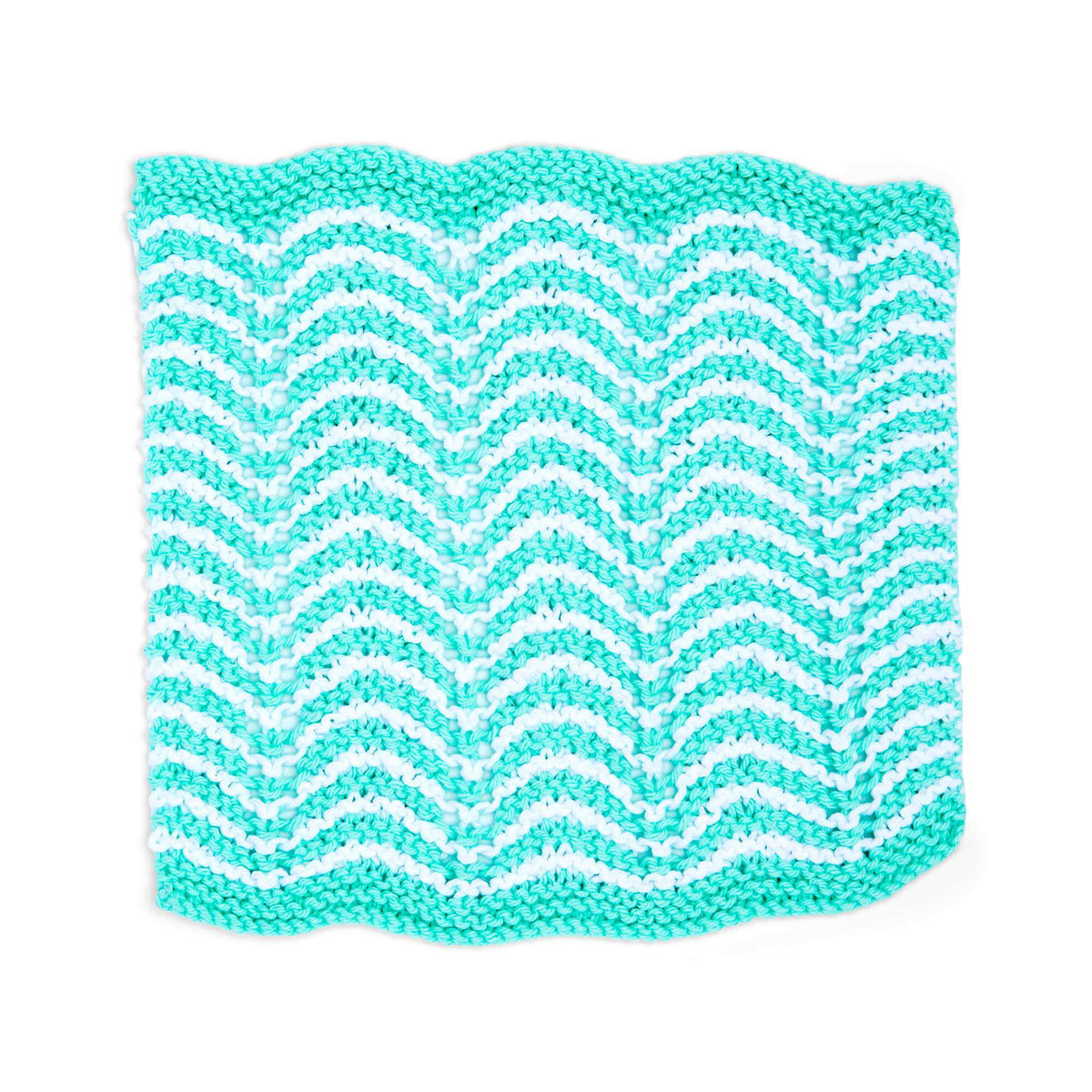 Knit Dishcloth made in Peaches & Crème Solids yarn