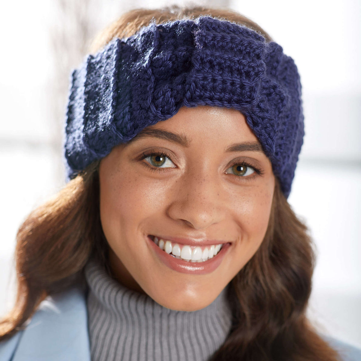 Crochet Headband made in Red Heart Soft Essentials Yarn