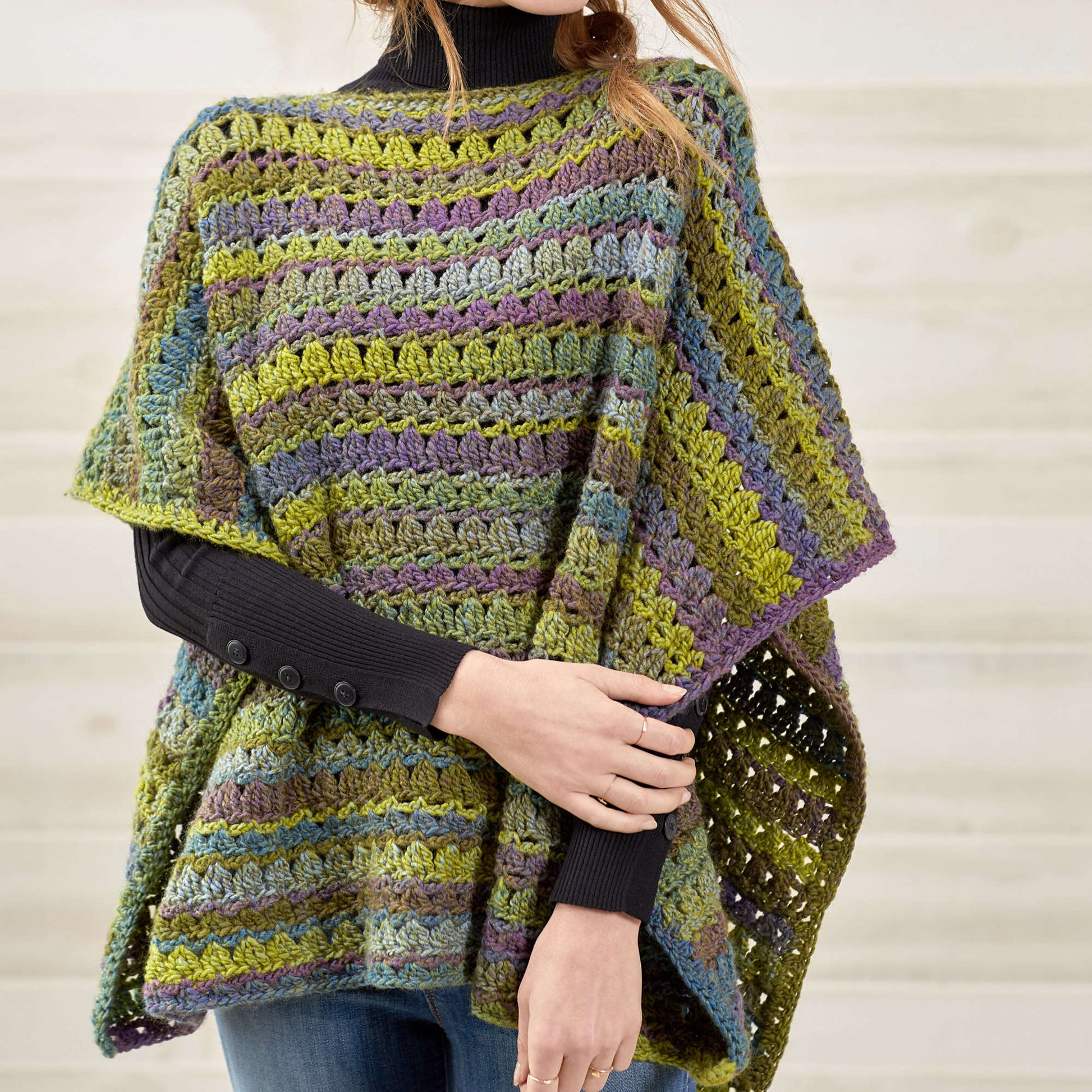 Free Red Heart Perfect Poncho Crochet Pattern
