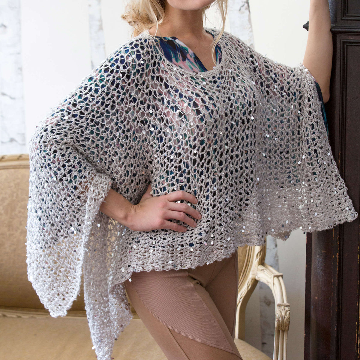 Crochet Kaftan made in Red Heart Boutique Yarn