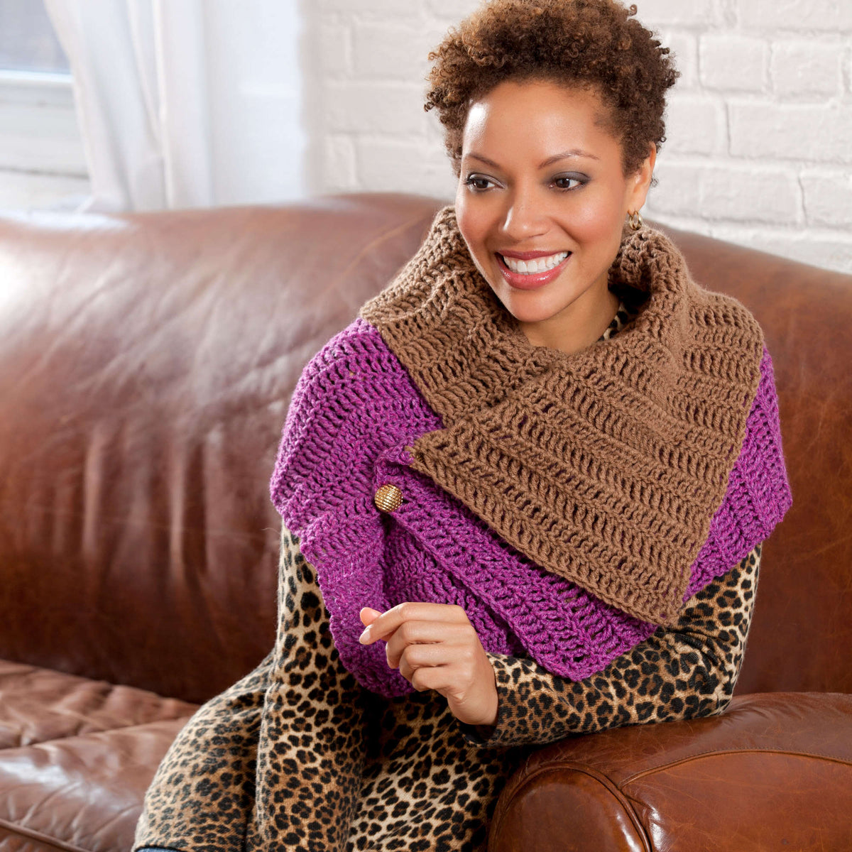 Crochet Cape made in Red Heart Super Saver Yarn