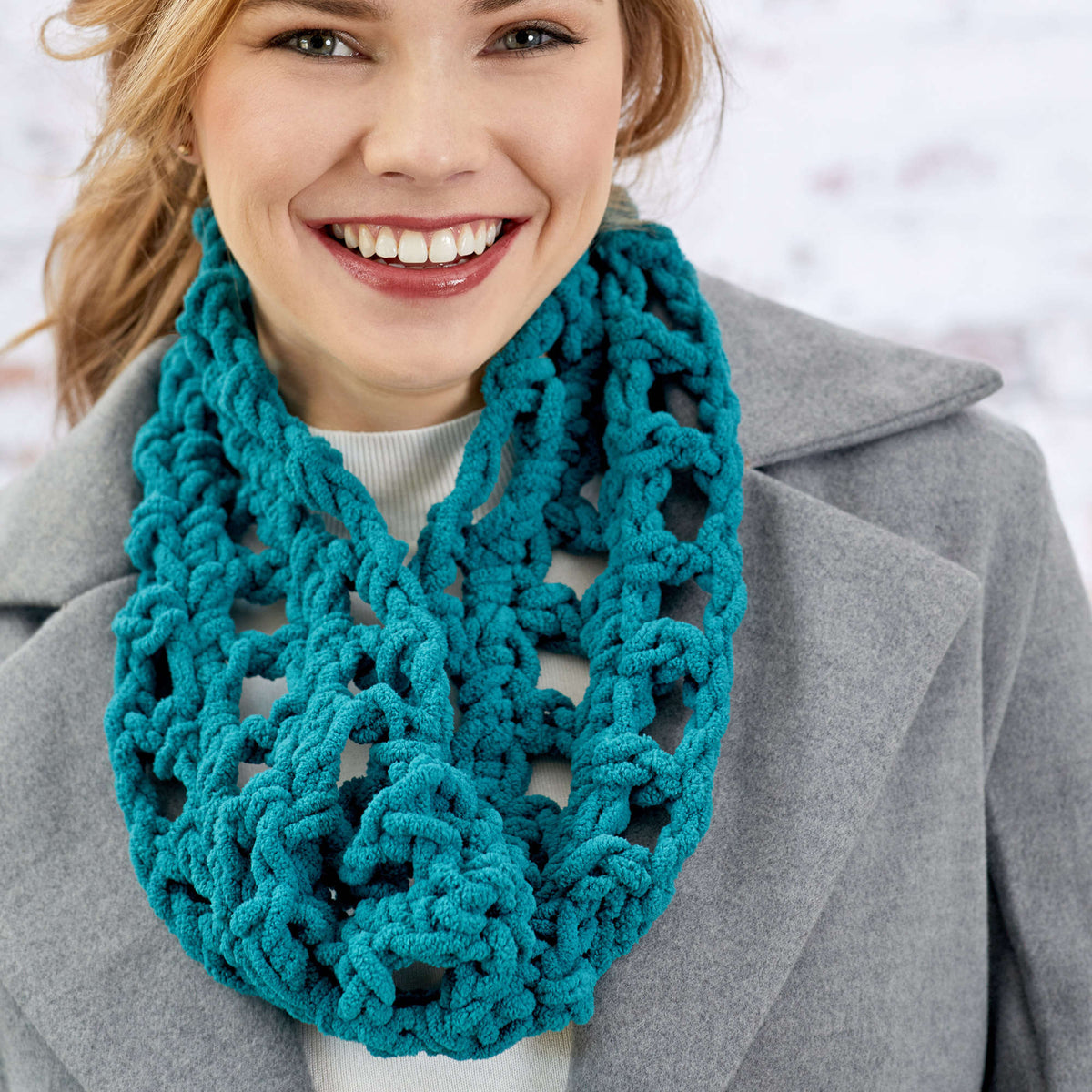 Crochet Cowl made in Red Heart Sweet Home Yarn