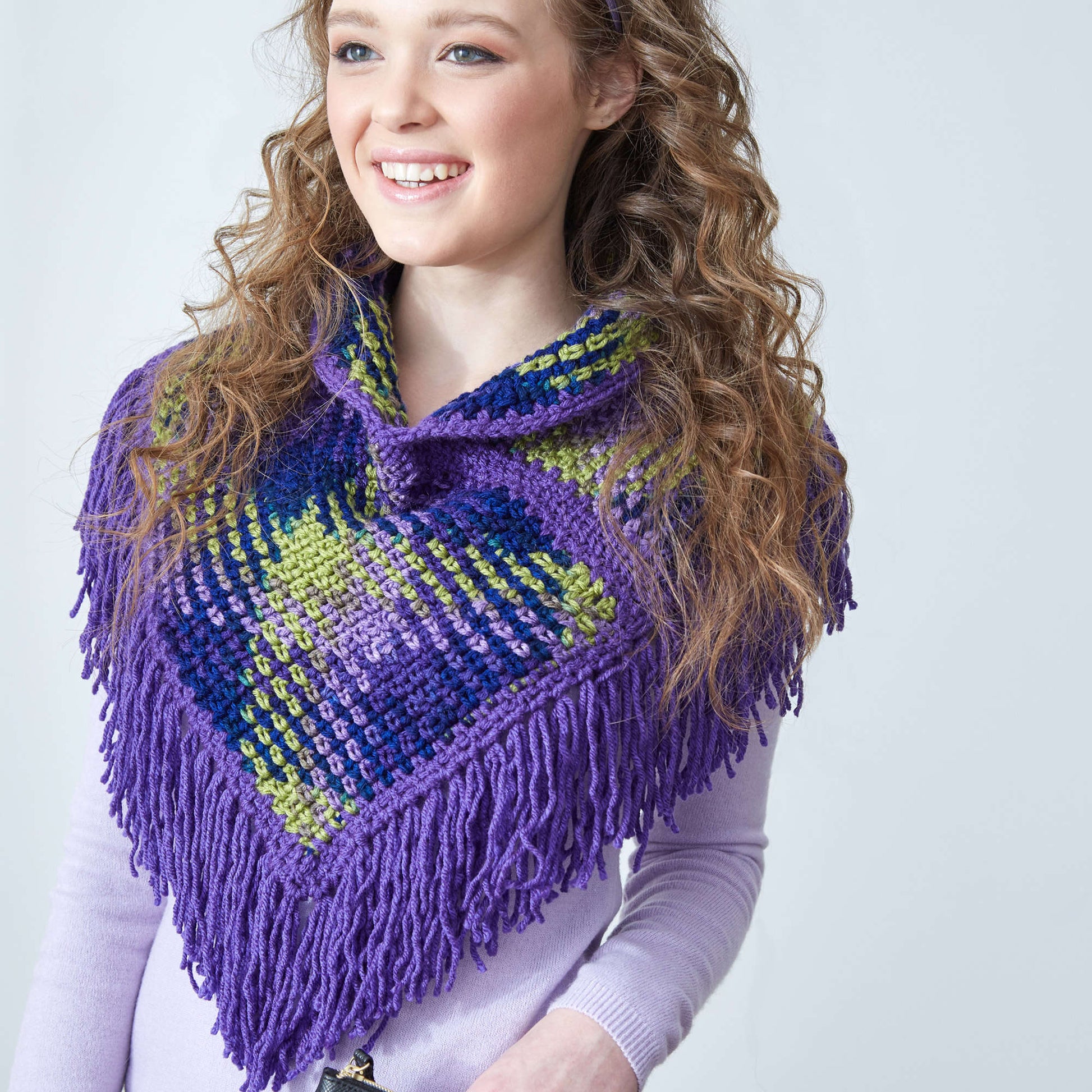 Free Red Heart Planned Pooling Argyle Cowl Crochet Pattern