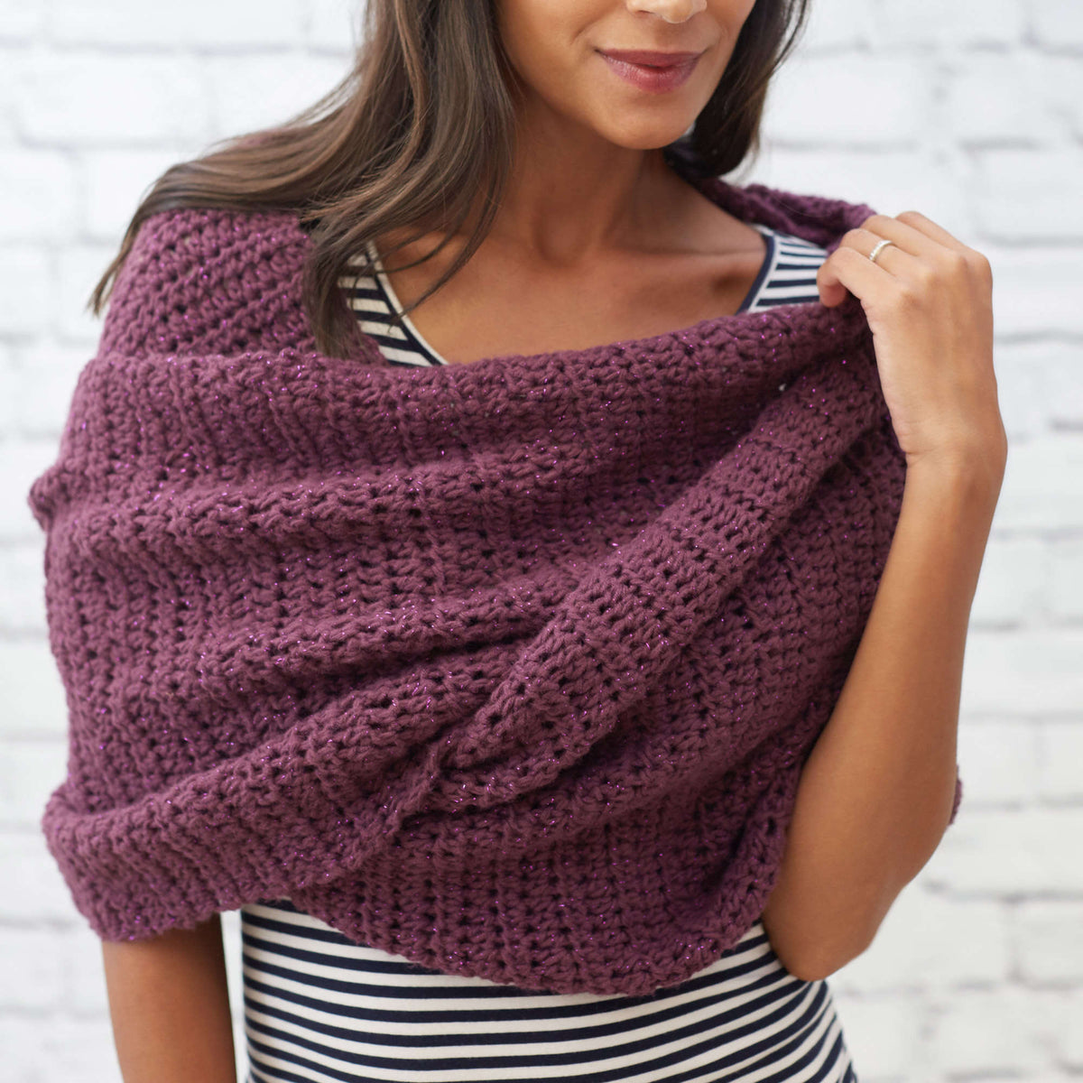 Crochet Cowl made in Red Heart Hygge Charm Yarn