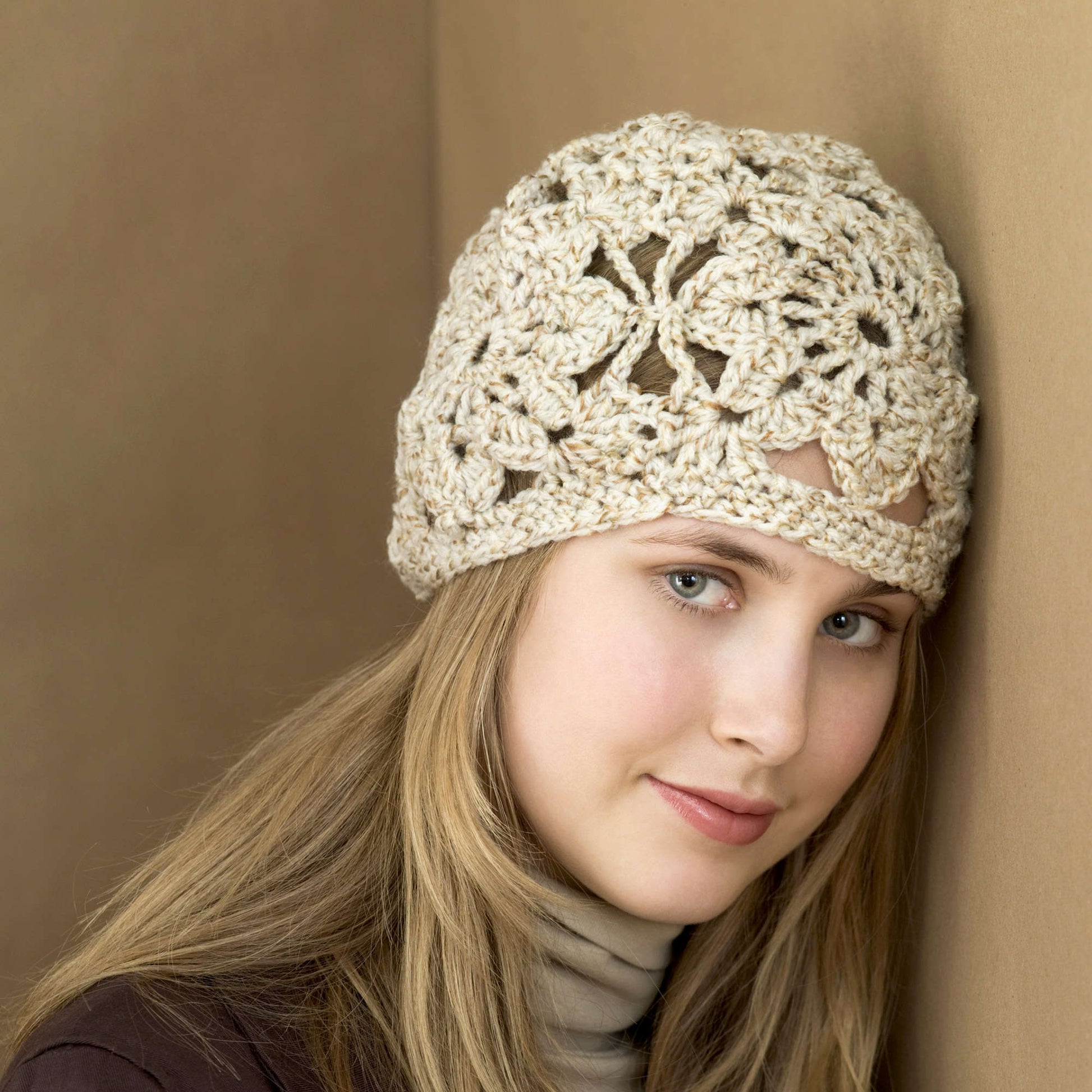 Free Red Heart Crochet Squares Hat Pattern