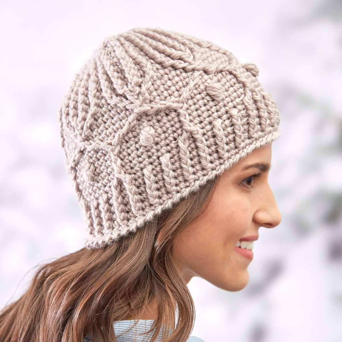 Crochet Hat made in Red Heart Soft Yarn