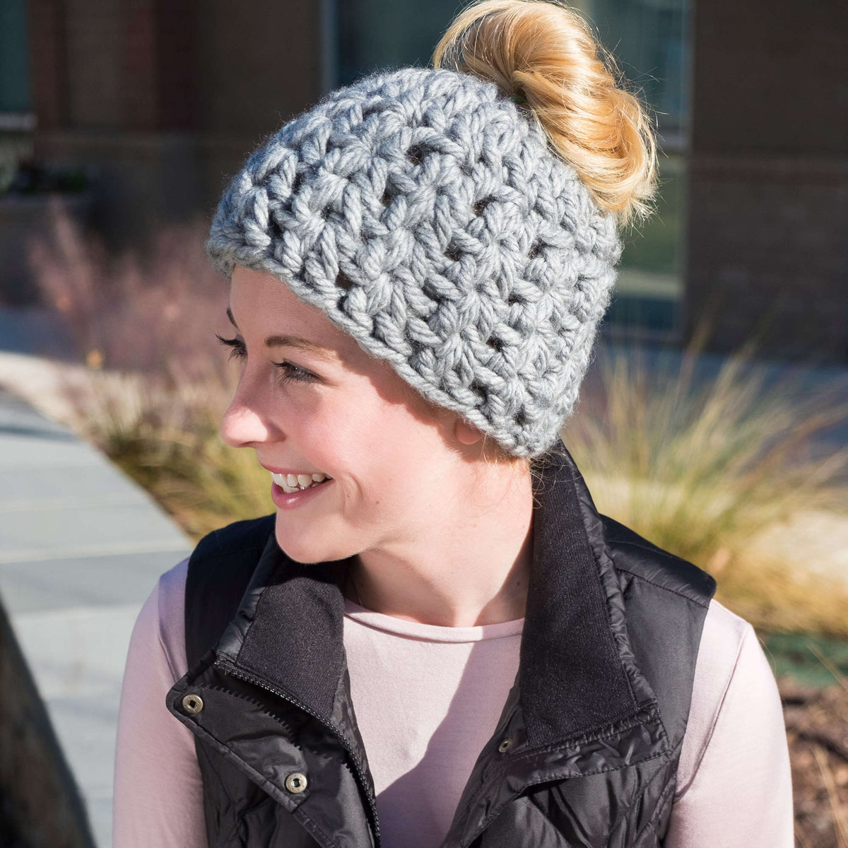 Crochet Hat made in Red Heart Grande Yarn