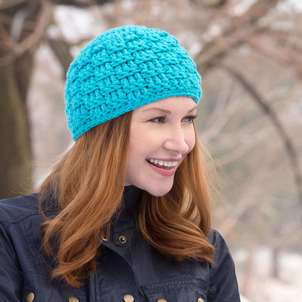 Crochet Hat made in Red Heart Heads Up Yarn