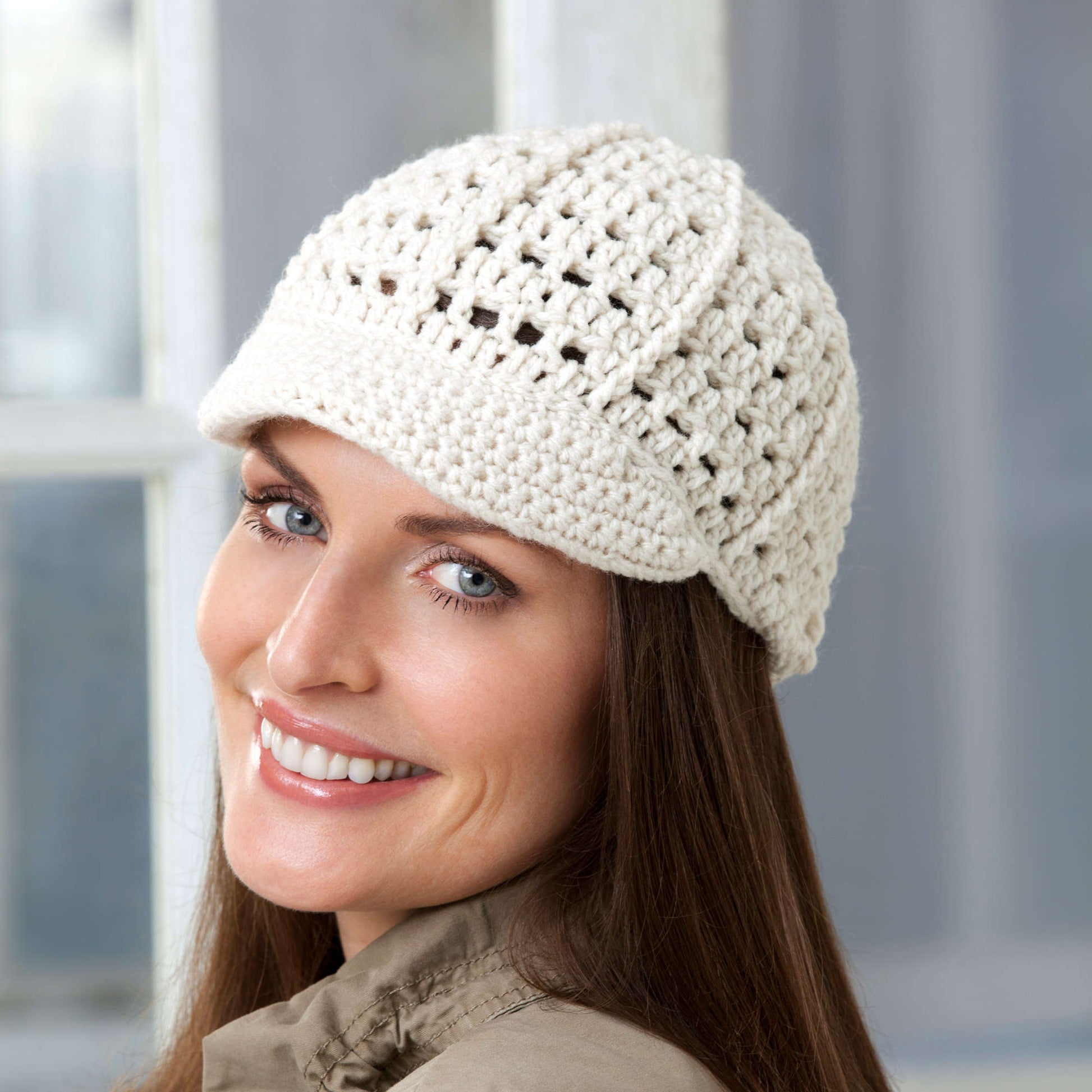 Free Red Heart Brimming With Fun Cap Crochet Pattern