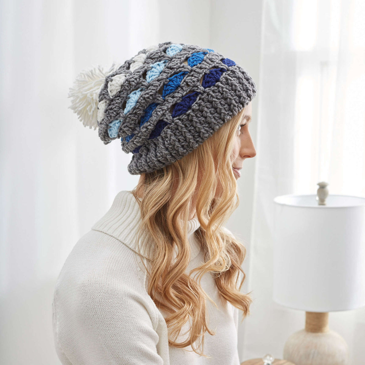 Crochet Hat made in Red Heart Super Saver Yarn