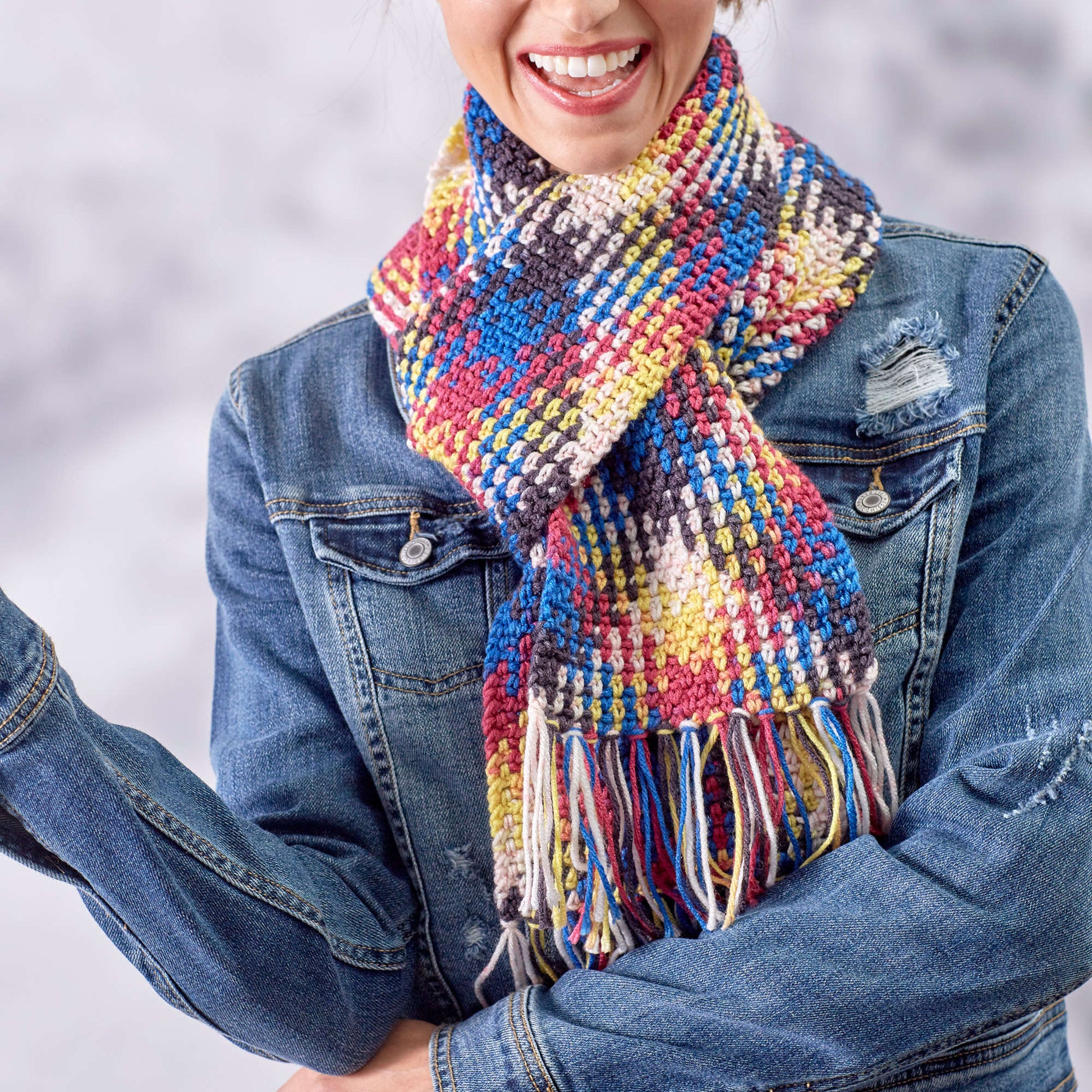 Free Red Heart Perfect Planned Pooling Scarf Pattern