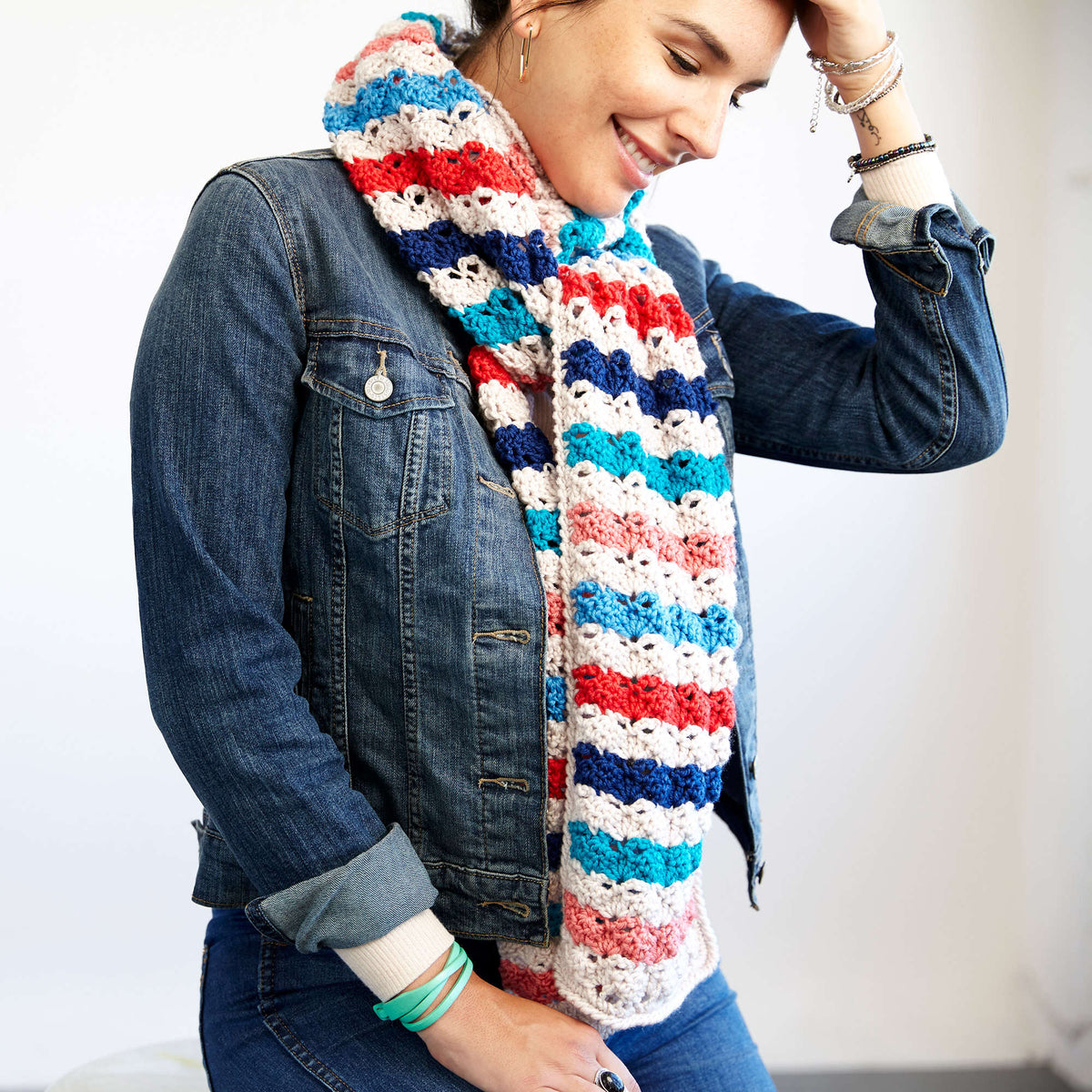 Crochet Scarf made in Red Heart Chic Sheep Yarn